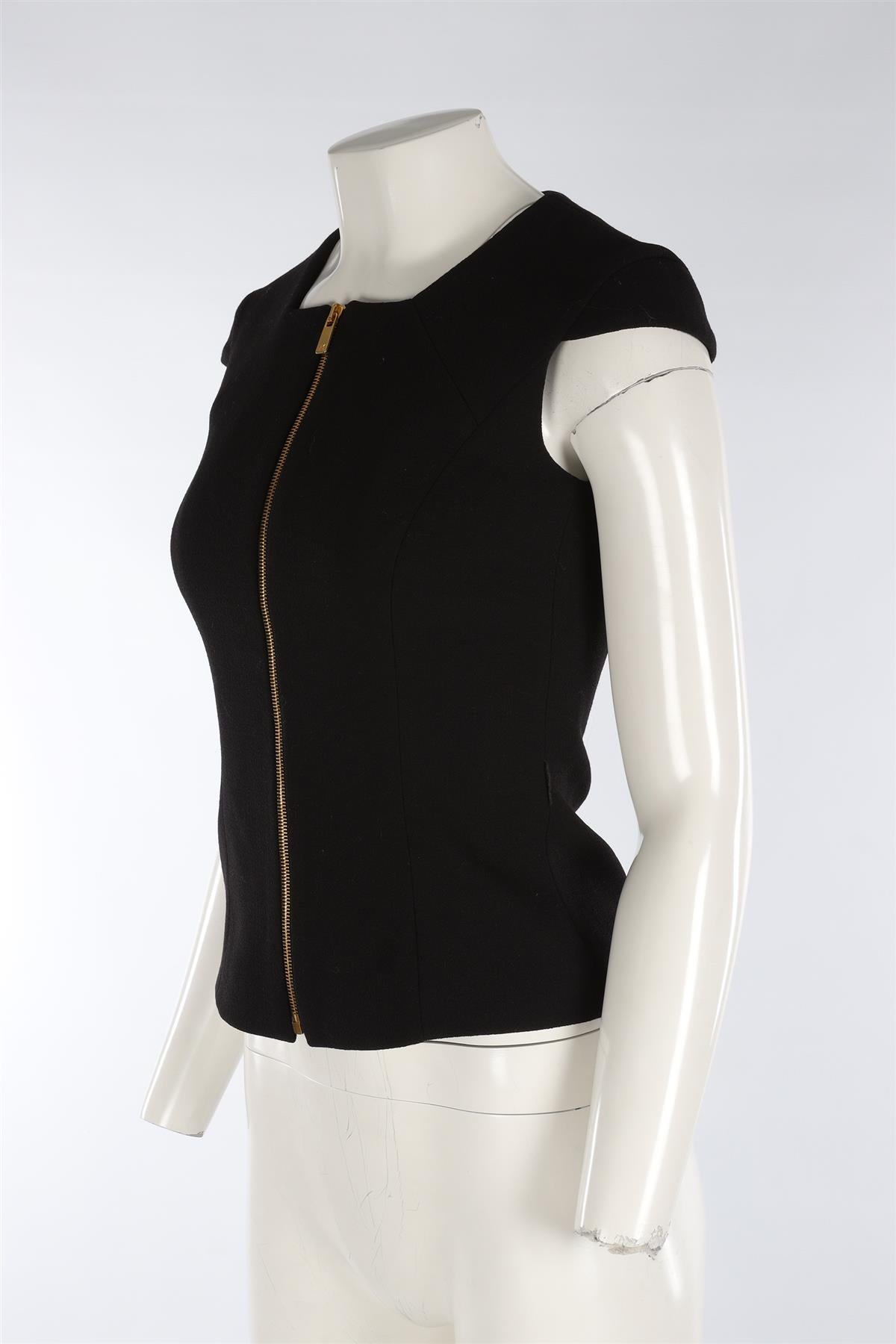 MICHAEL KORS BLACK CREPE TOP US 2 UK 6