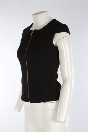 MICHAEL KORS BLACK CREPE TOP US 2 UK 6