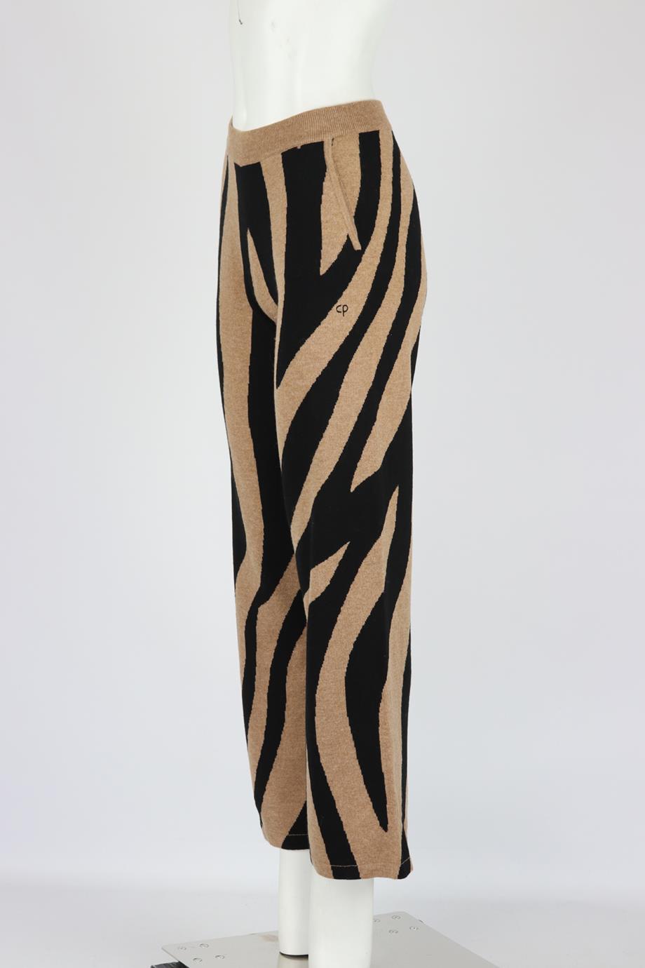 CHINTI AND PARKER INTARSIA WOOL BLEND STRAIGHT LEG PANTS XSMALL