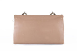 VALENTINO GARAVANI TAUPE VA VA VOOM LEATHER SHOULDER BAG