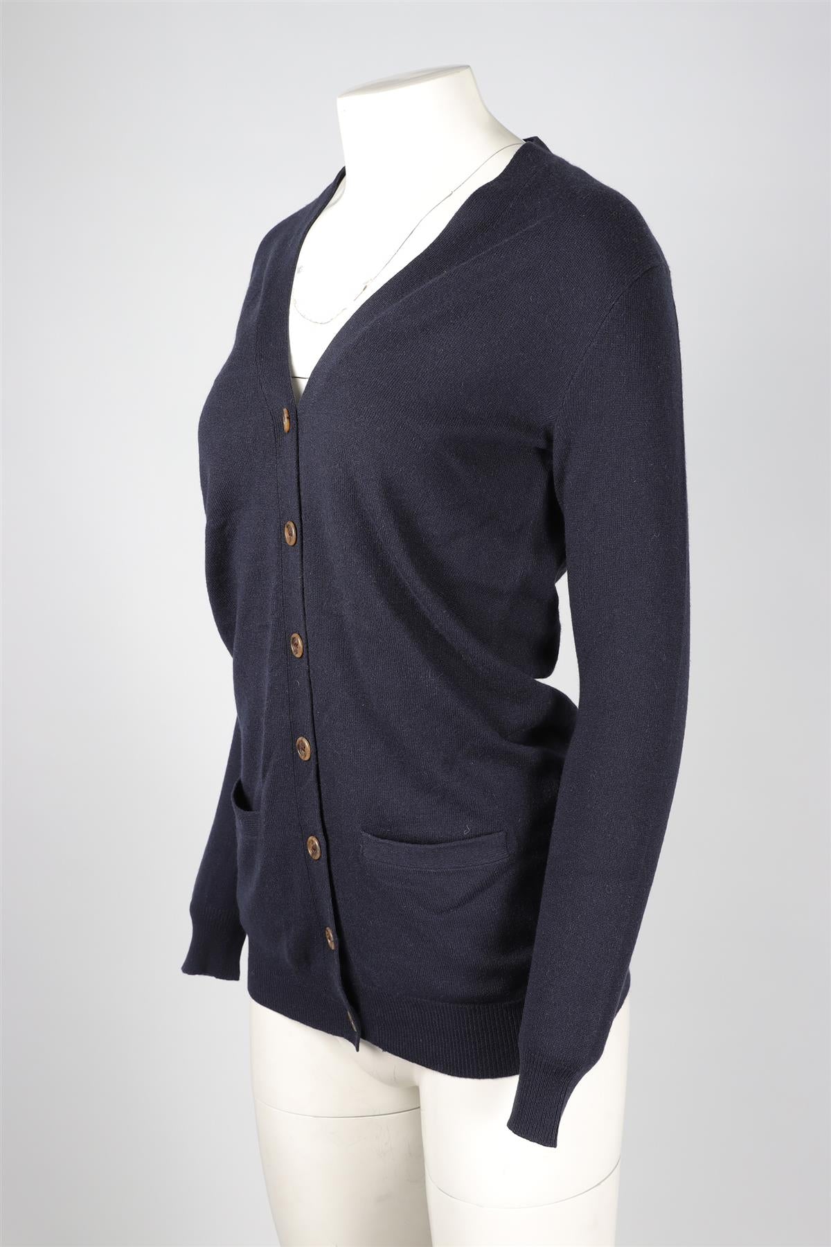 RALPH LAUREN NAVY KNIT CARDIGAN SMALL