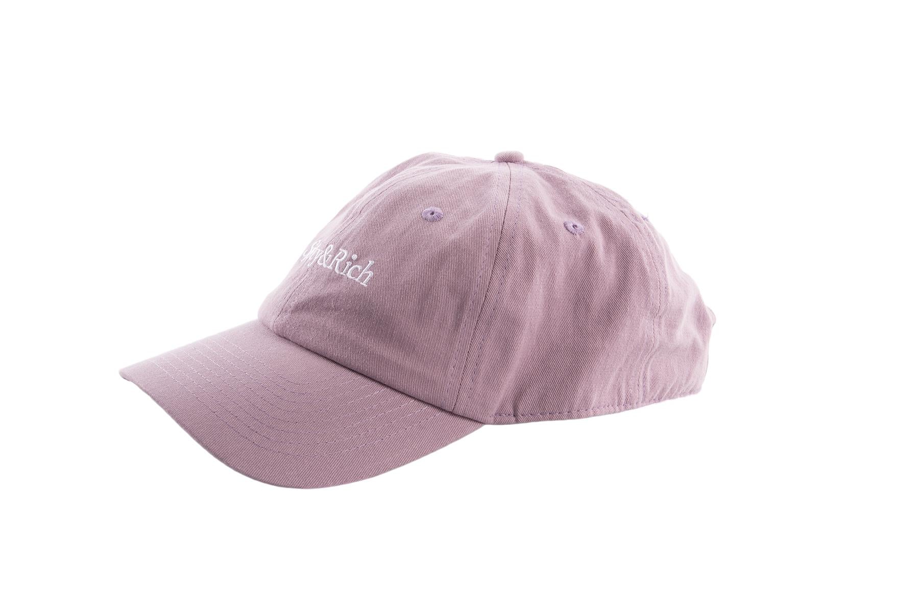 SPORTY & RICH PURPLE COTTON BASEBALL CAP ONE SIZE