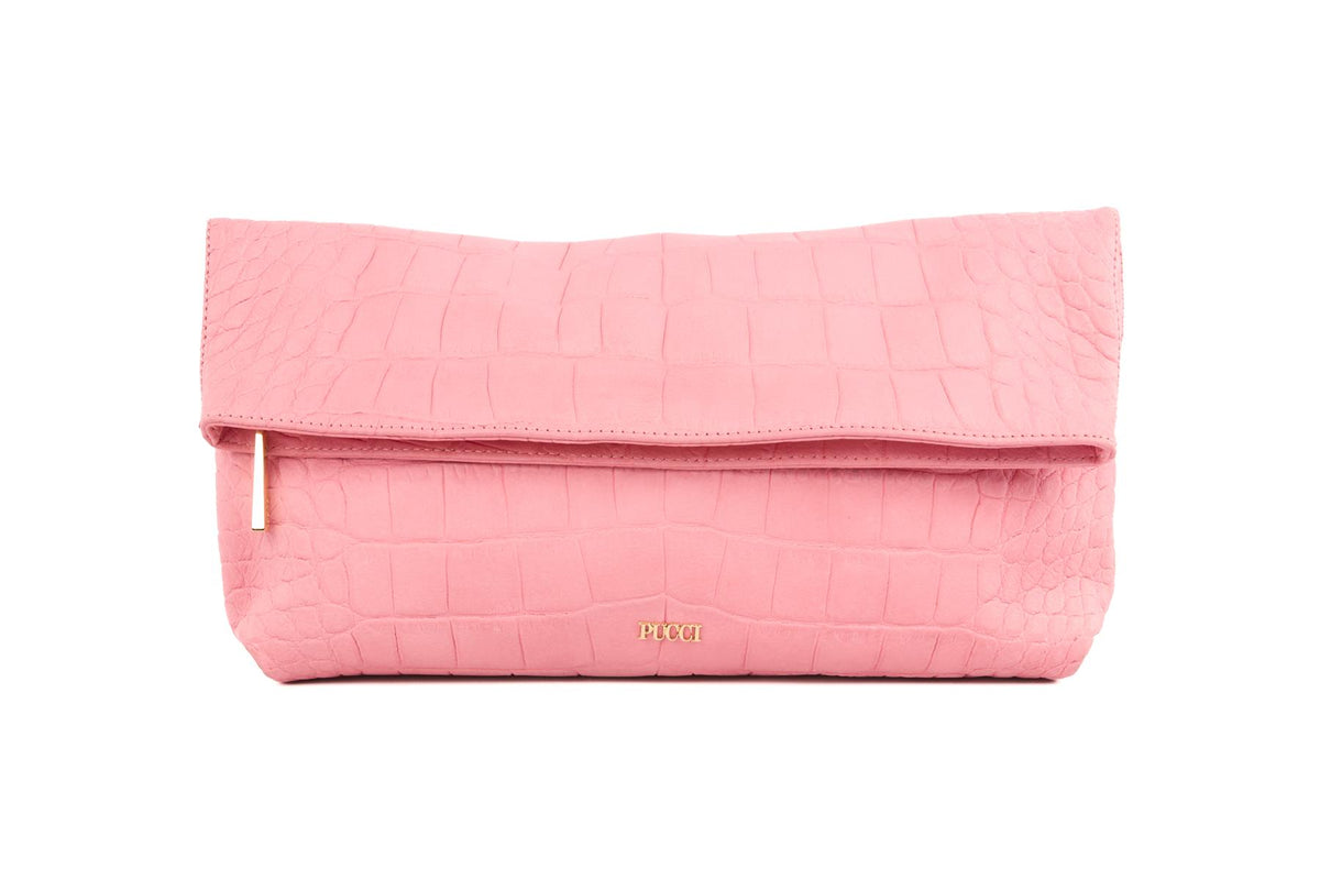 EMILIO PUCCI PINK NUBUCK CLUTCH