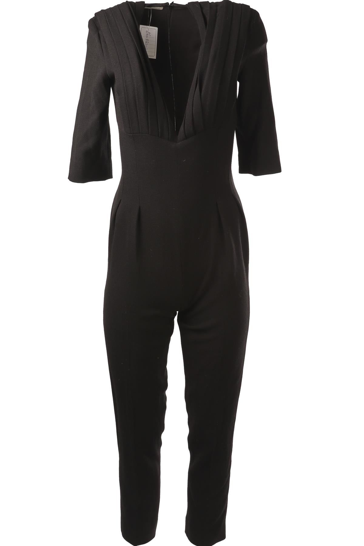 BLACK WOOL JUMPSUIT