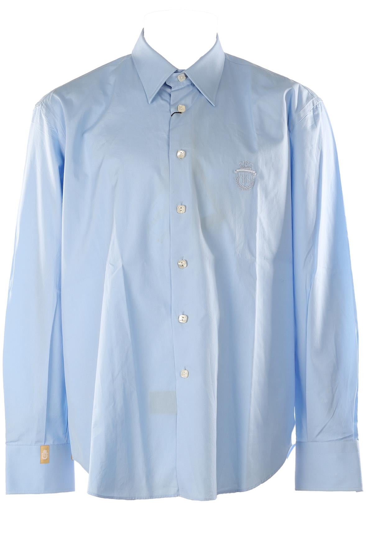 BILLIONAIRE BLUE MEN'S COTTON SHIRT XLARGE