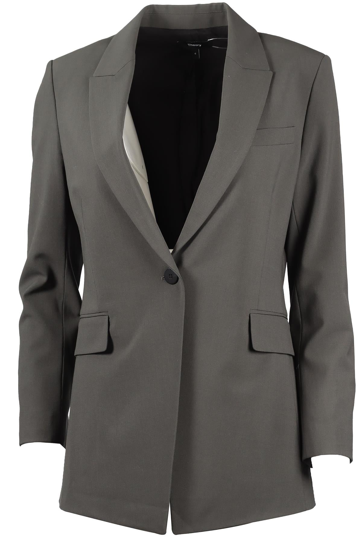 THEORY GREEN WOOL BLEND BLAZER US 6 UK 10