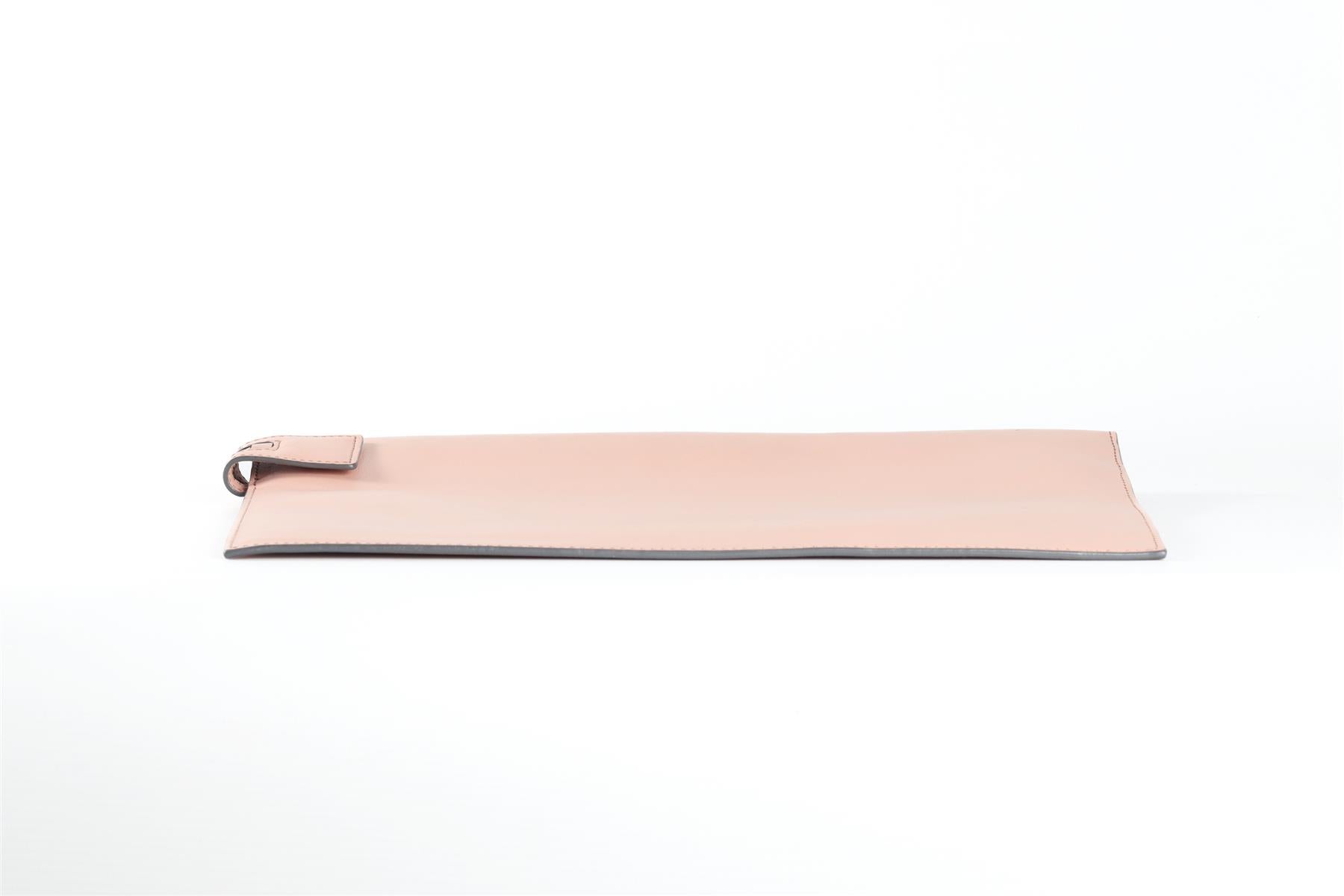 VICTORIA BECKHAM PINK LEATHER CLUTCH