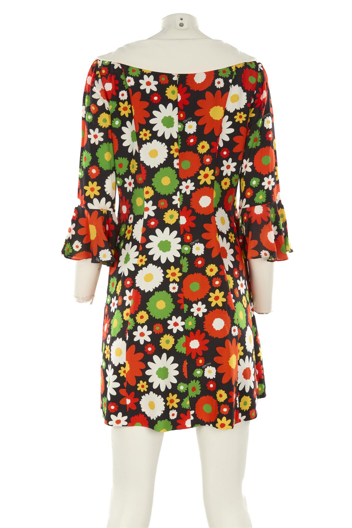 SRETSIS MULTI CREPE MINI DRESS UK 10