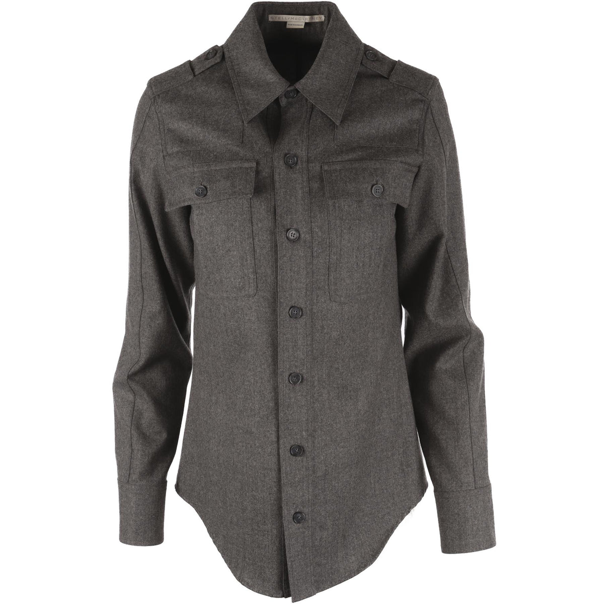 STELLA MCCARTNEY GREY WOOL SHIRT IT 40 UK 8
