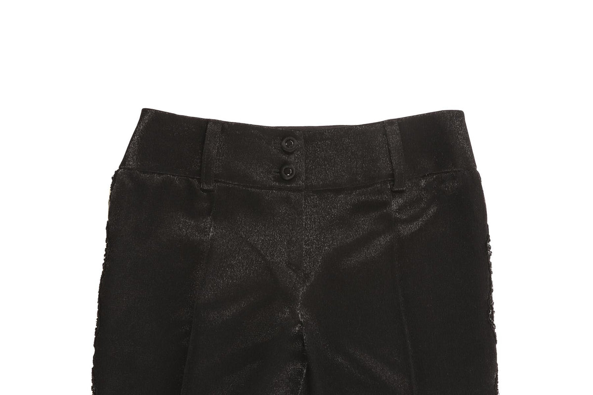 FONTANA COUTURE BLACK STRAIGHT LEG PANTS IT 40 UK 8