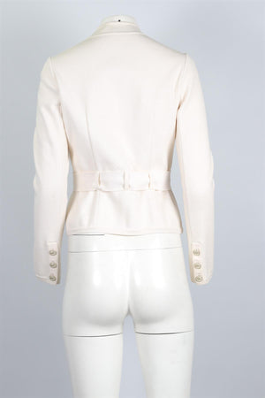 CHANEL CREAM 2012 WOOL CARDIGAN FR 40 UK 12