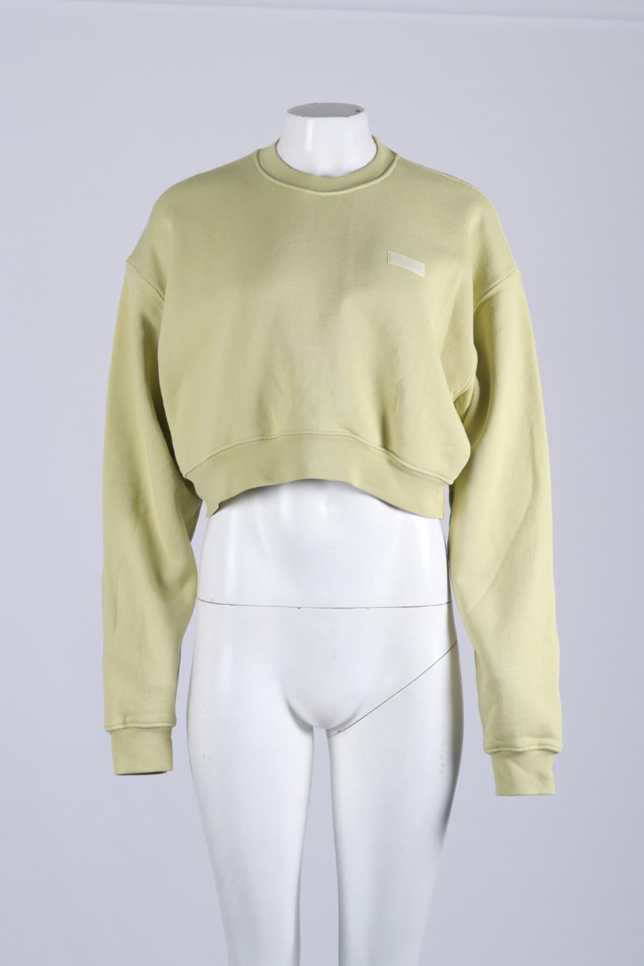 SET ACTIVE CROPPED COTTON SWEATSHIRT SMALL