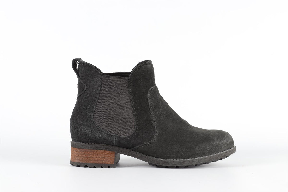 UGG AUSTRALIA BLACK SUEDE ANKLE BOOTS EU 39 UK 6.5 US 8