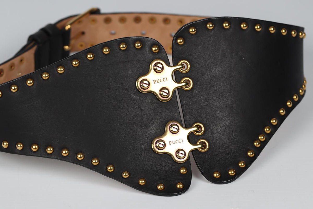 EMILIO PUCCI LEATHER WAIST BELT SMALL