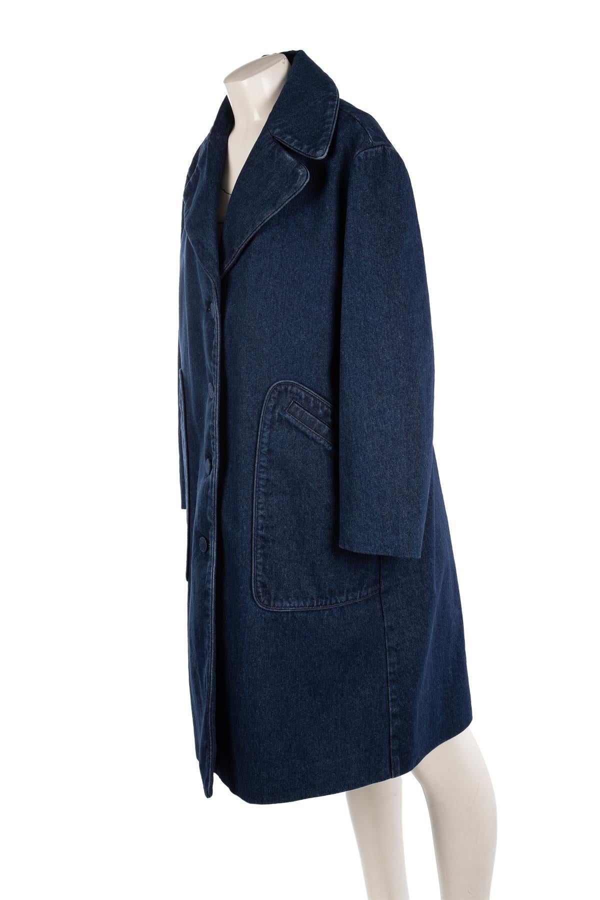 DRIES VAN NOTEN BLUE DENIM COAT LARGE