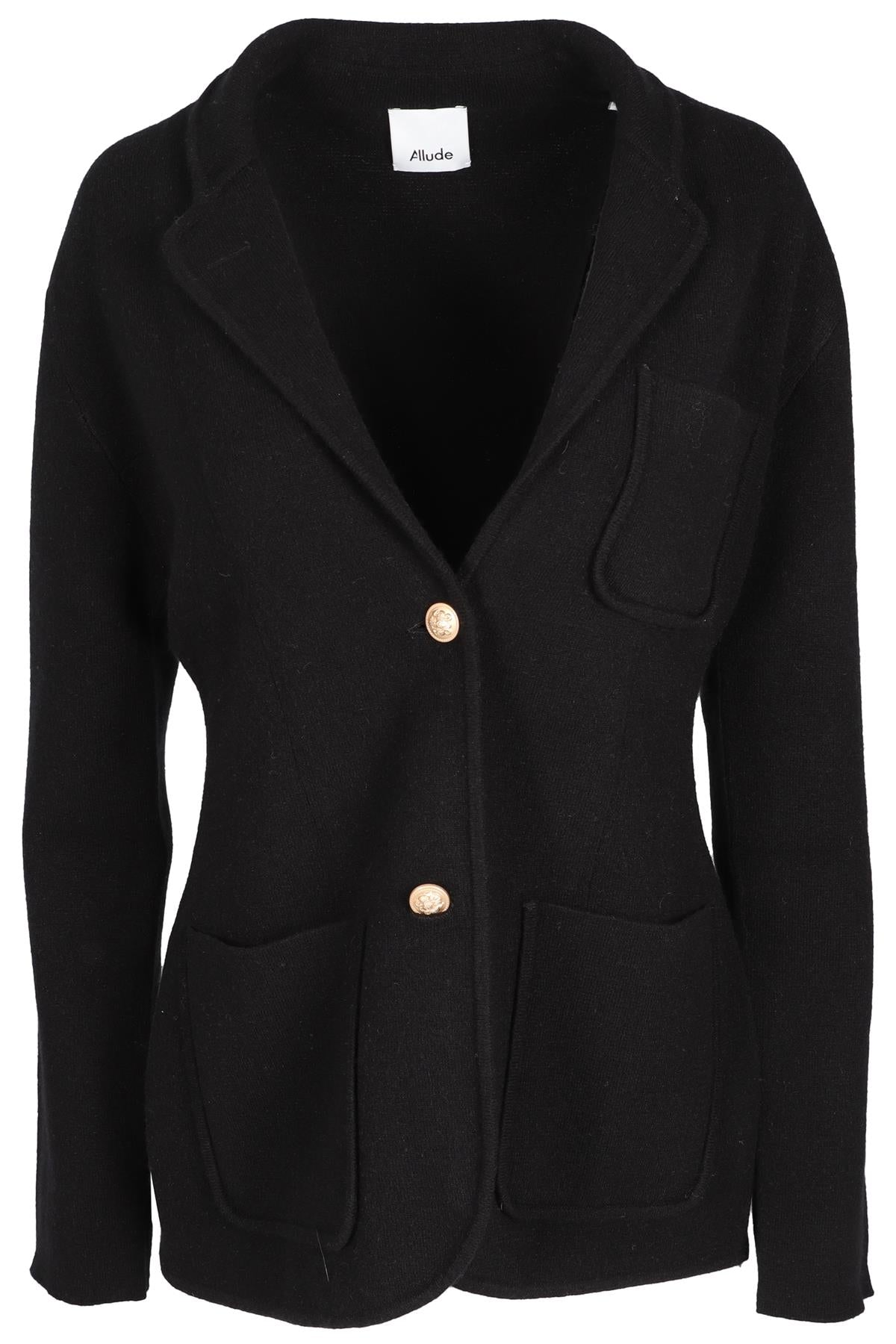 ALLUDE BLACK WOOL BLAZER SMALL