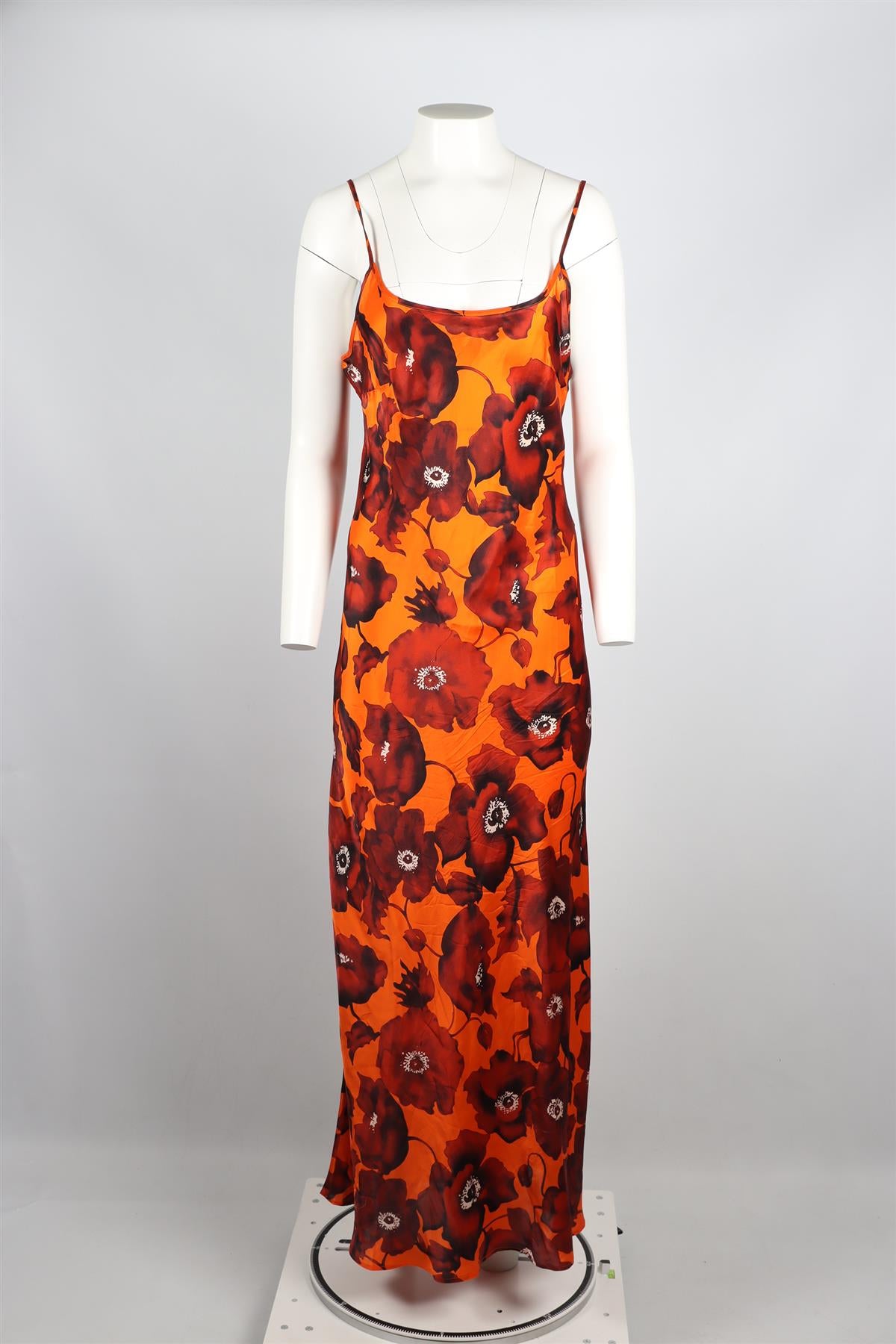 EYWASOULS MALIBU FLORAL PRINT SILK MAXI DRESS XLARGE
