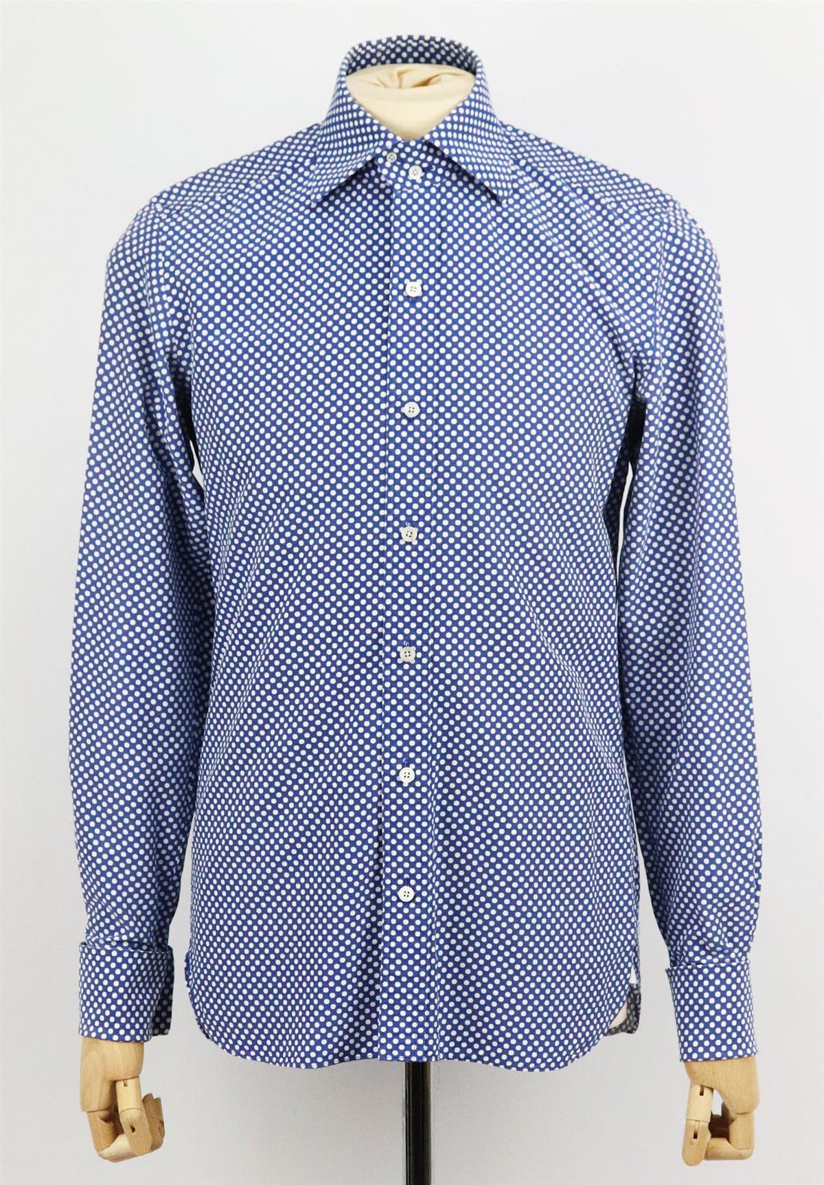 MEN'S PRINTED COTTON AND SILK BLEND SHIRT
