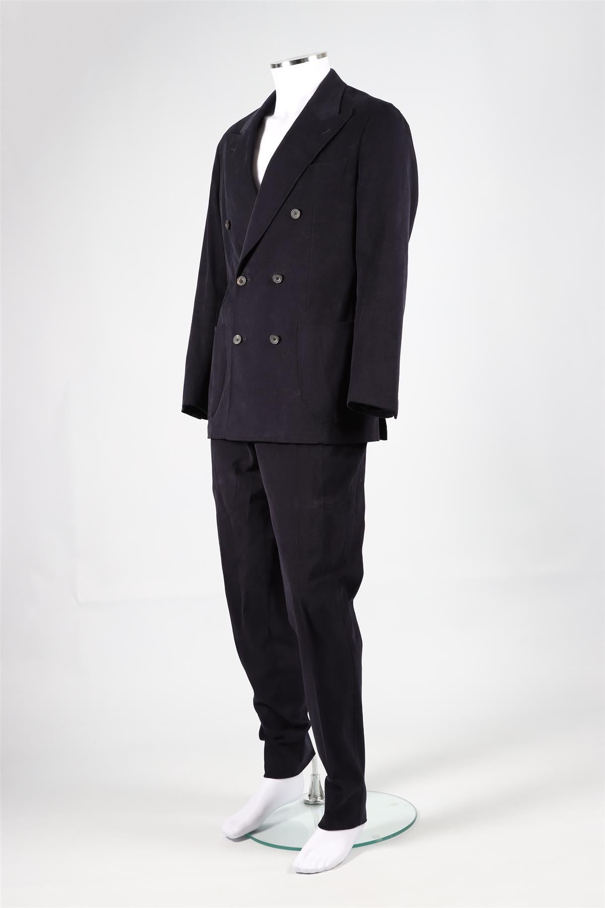 THOM SWEENEY NAVY MEN'S CORDUROY TWO PIECE SUIT EU 52