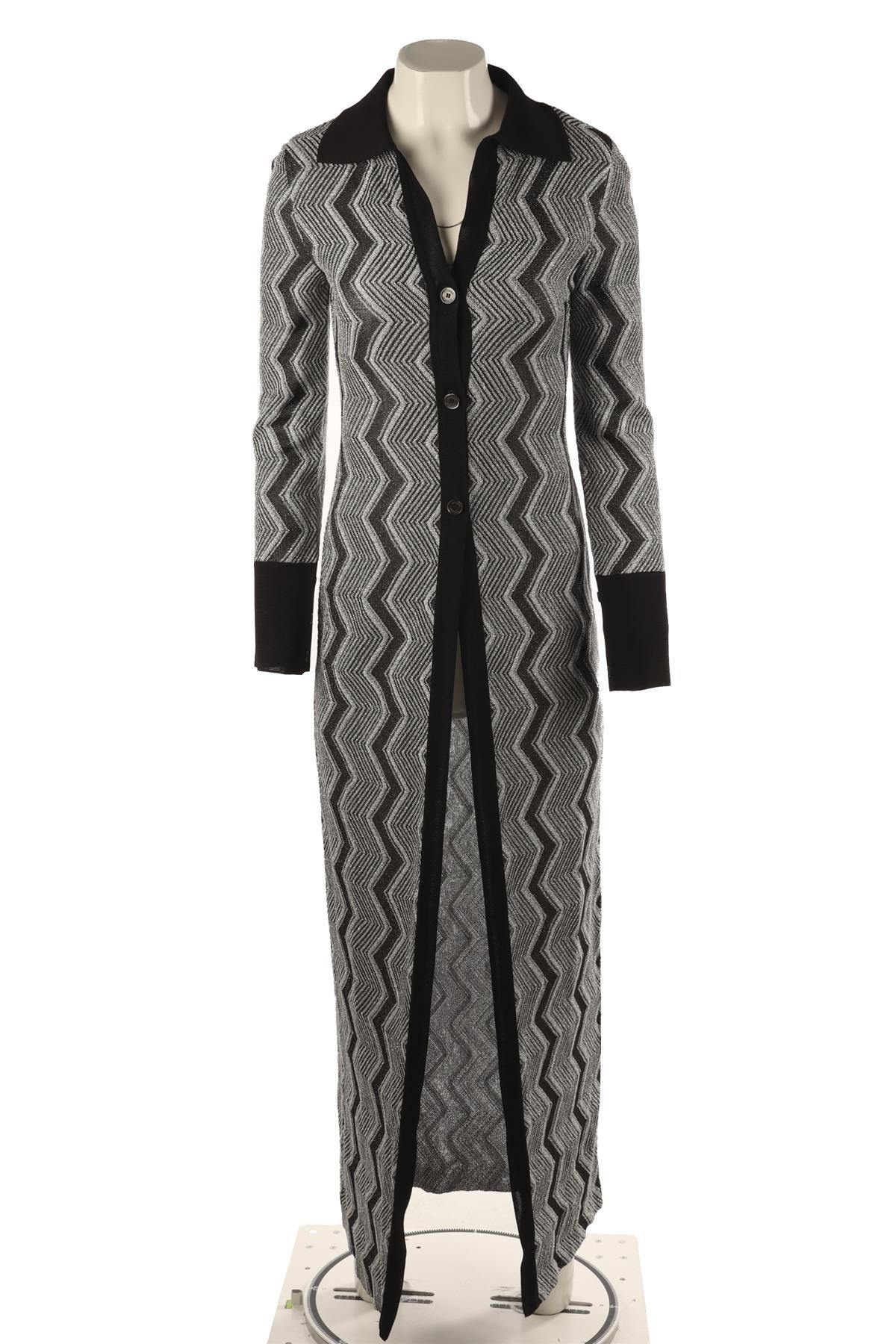 MISSONI SILVER CROCHET CARDIGAN IT 40 UK 8