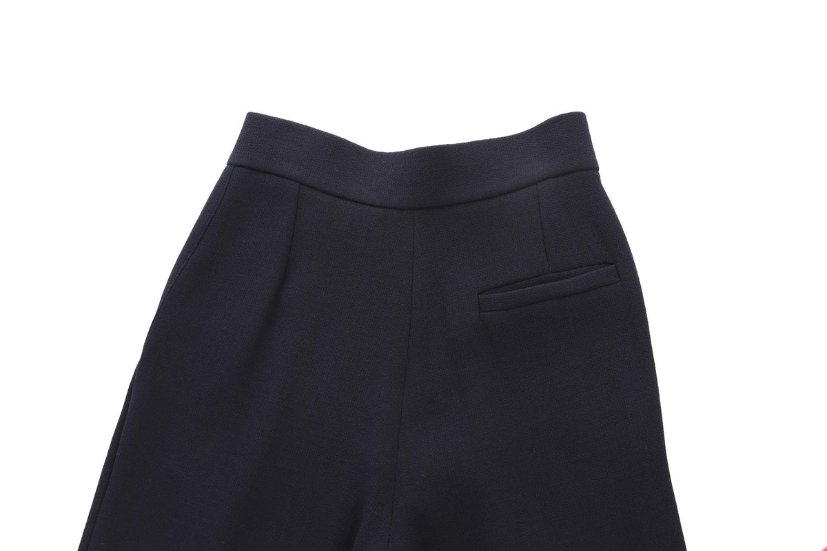 ALESSANDRA RICH NAVY WOOL STRAIGHT LEG PANTS IT 38 UK 6