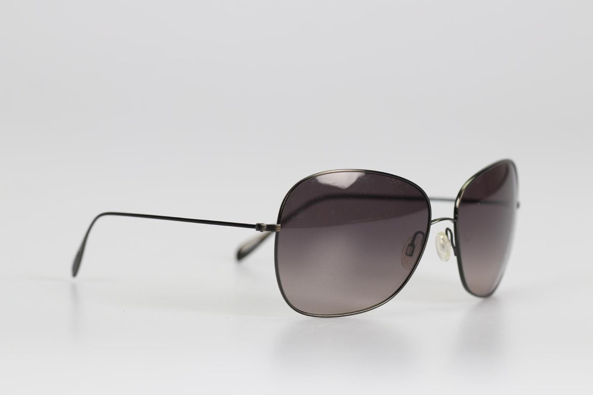 OLIVER PEOPLES SQUARE FRAME METAL SUNGLASSES