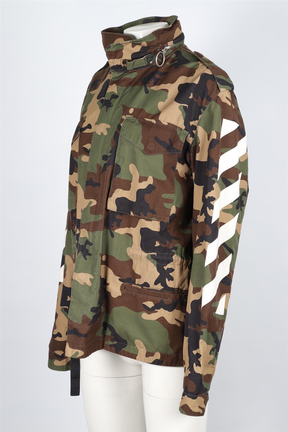 OFF-WHITE GREEN COTTON JACKET MEDIUM
