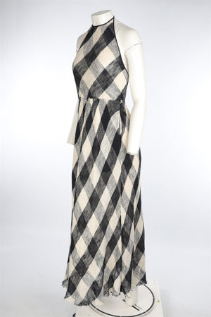 RAEY NAVY COTTON MAXI DRESS XXSMALL/XSMALL