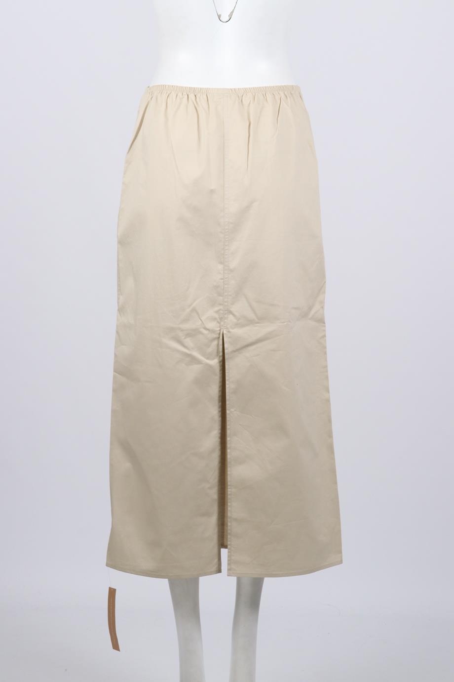 REFORMATION COTTON MIDI SKIRT SMALL