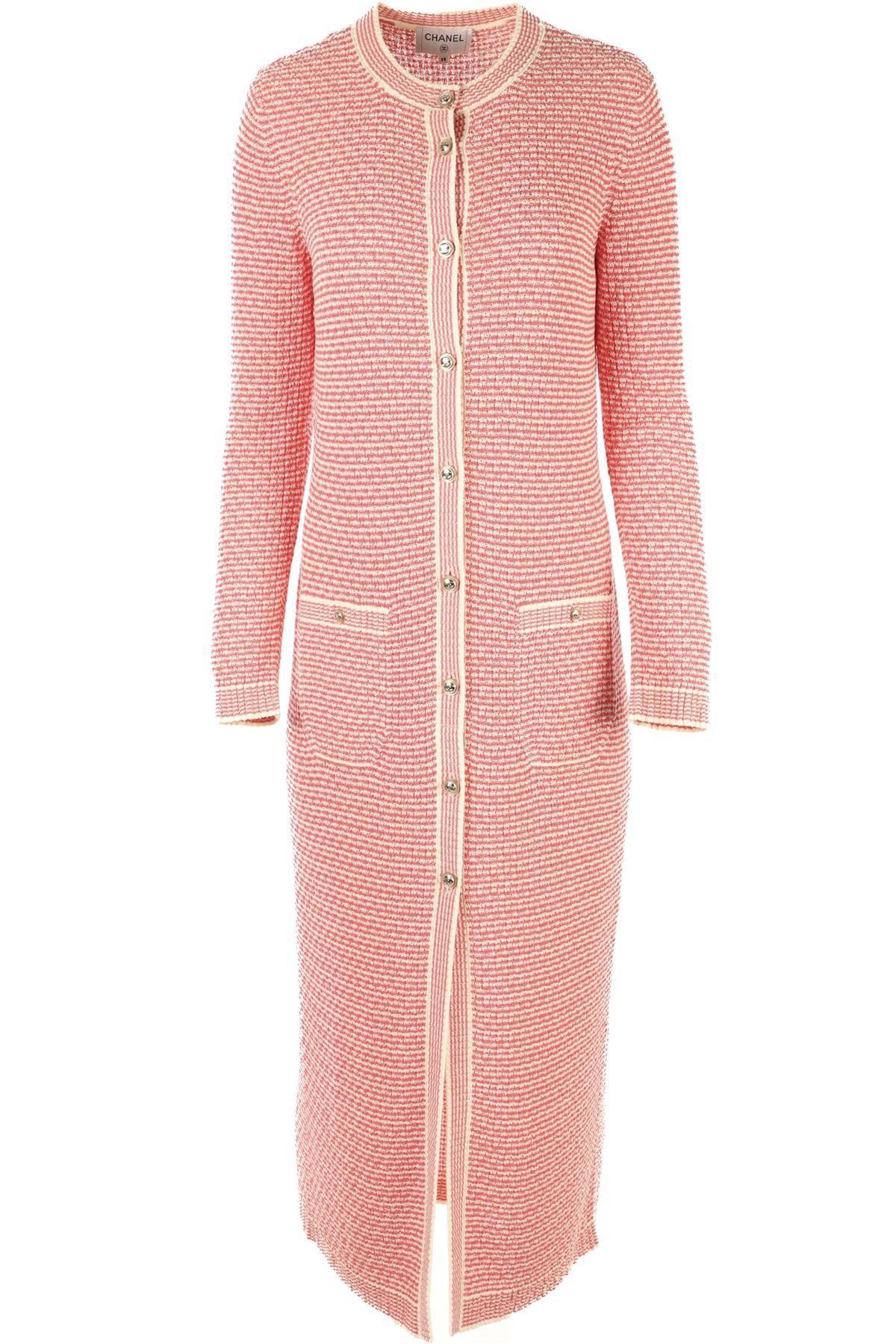 CHANEL PINK 2021 COTTON CARDIGAN FR 38 UK 10