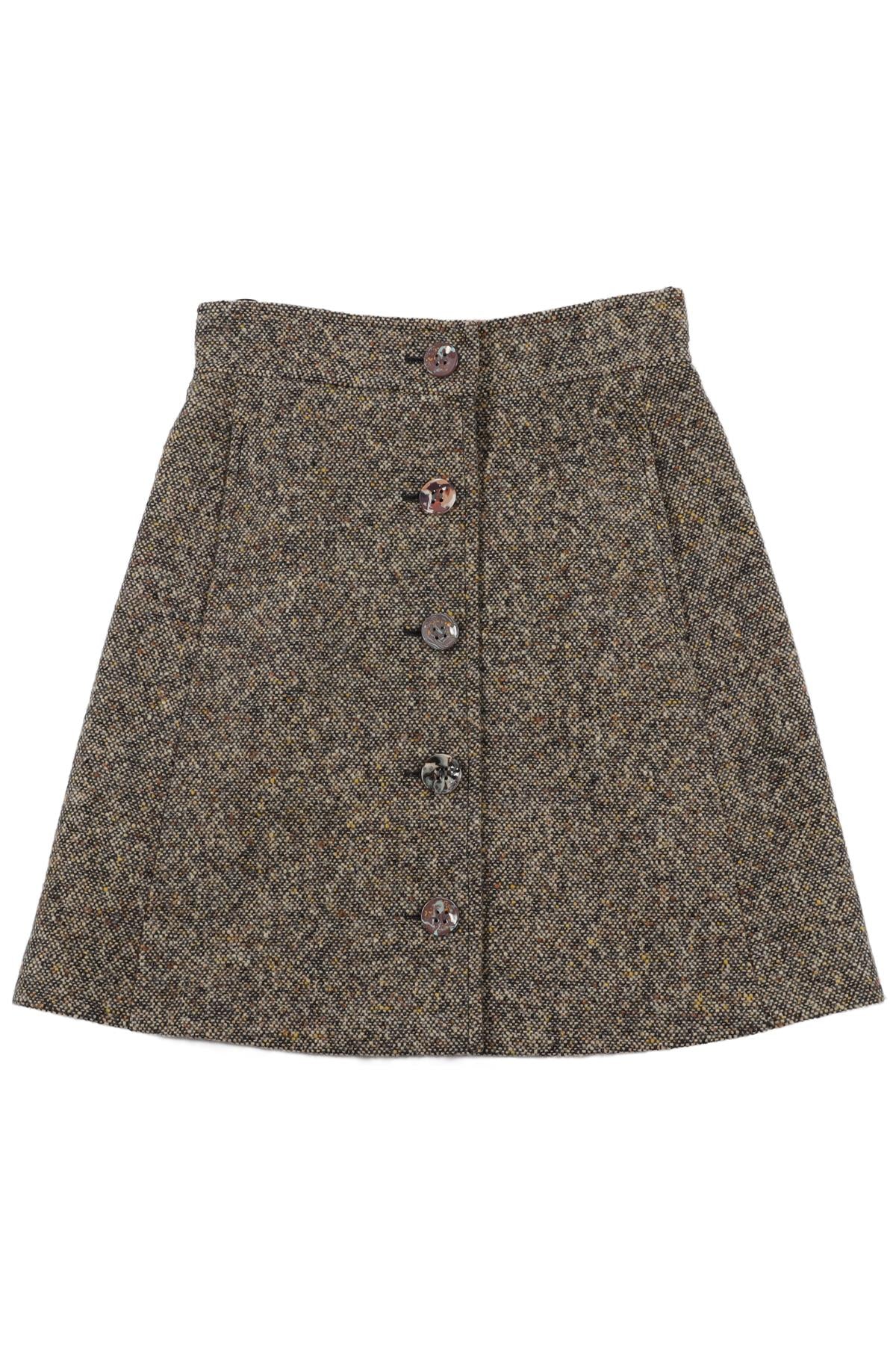 CHLOÈ GREY WOOL MINI SKIRT FR 34 UK 6
