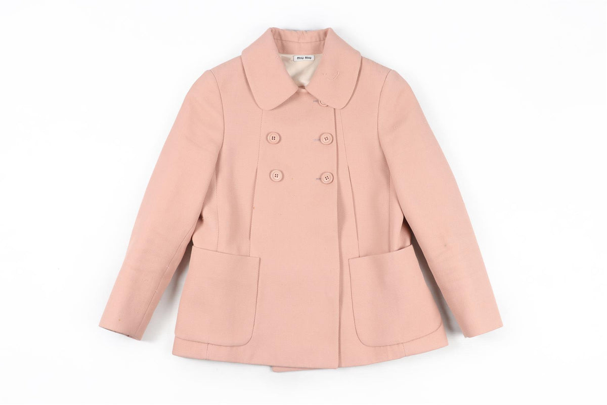 MIU MIU PINK COTTON JACKET IT 36 UK 4