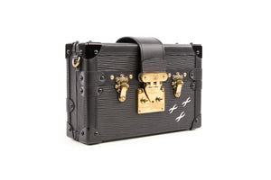 LOUIS VUITTON BLACK 2017 PETITE MALLE EPI LEATHER CLUTCH