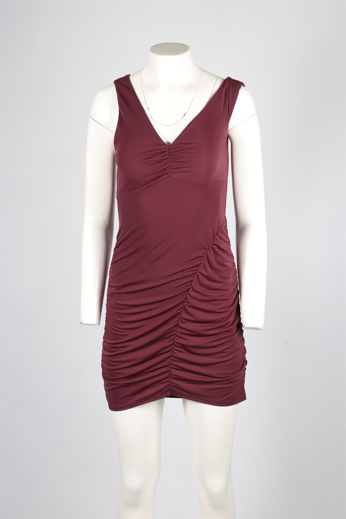 REFORMATION MAROON JERSEY MINI DRESS SMALL