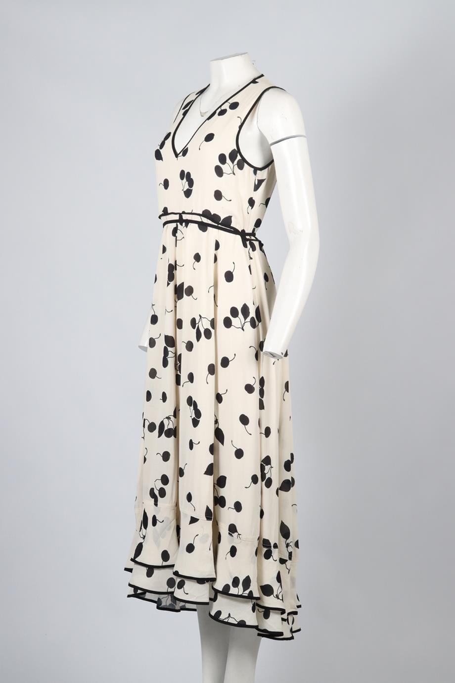 3.1 PHILLIP LIM PRINTED CREPE MAXI DRESS US 8 UK 12