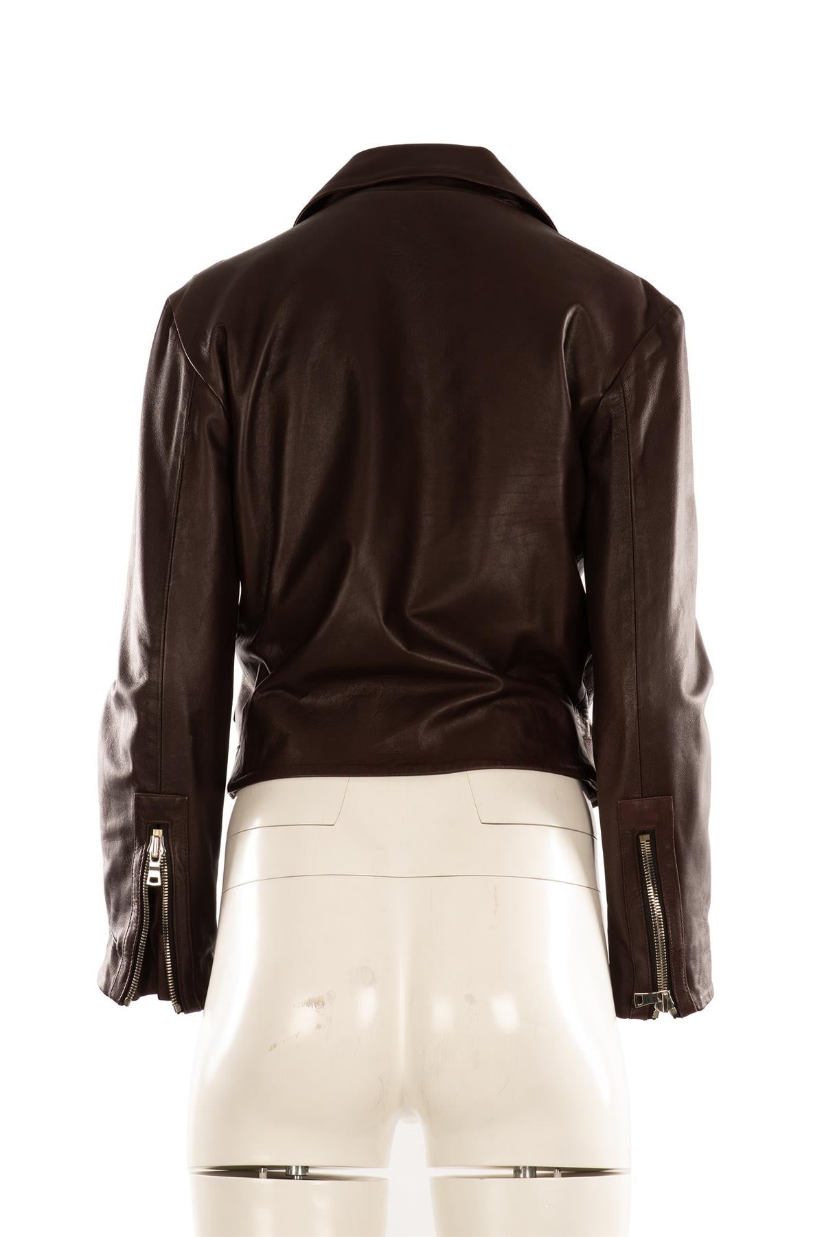 REFORMATION BURGUNDY LEATHER JACKET XSMALL