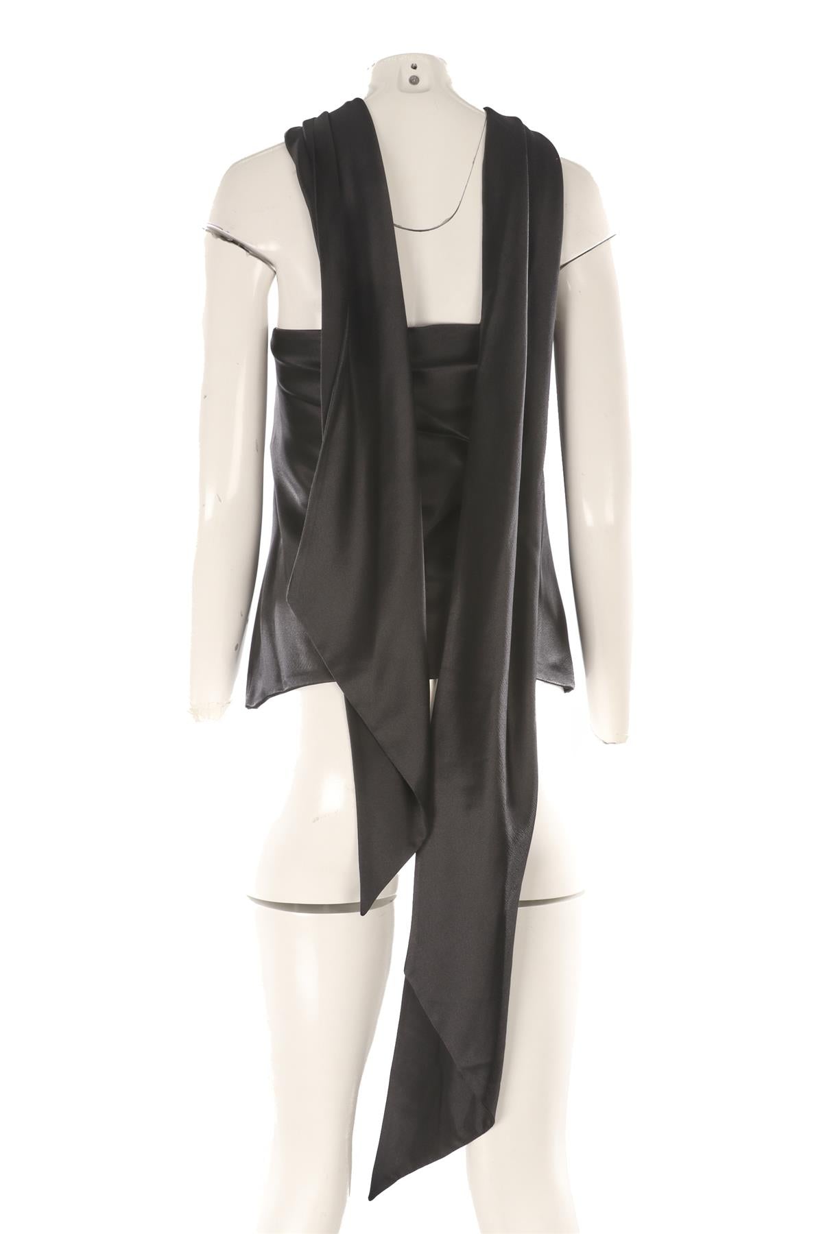 ALEXANDER MCQUEEN BLACK 2007 SILK TOP IT 42 UK 10