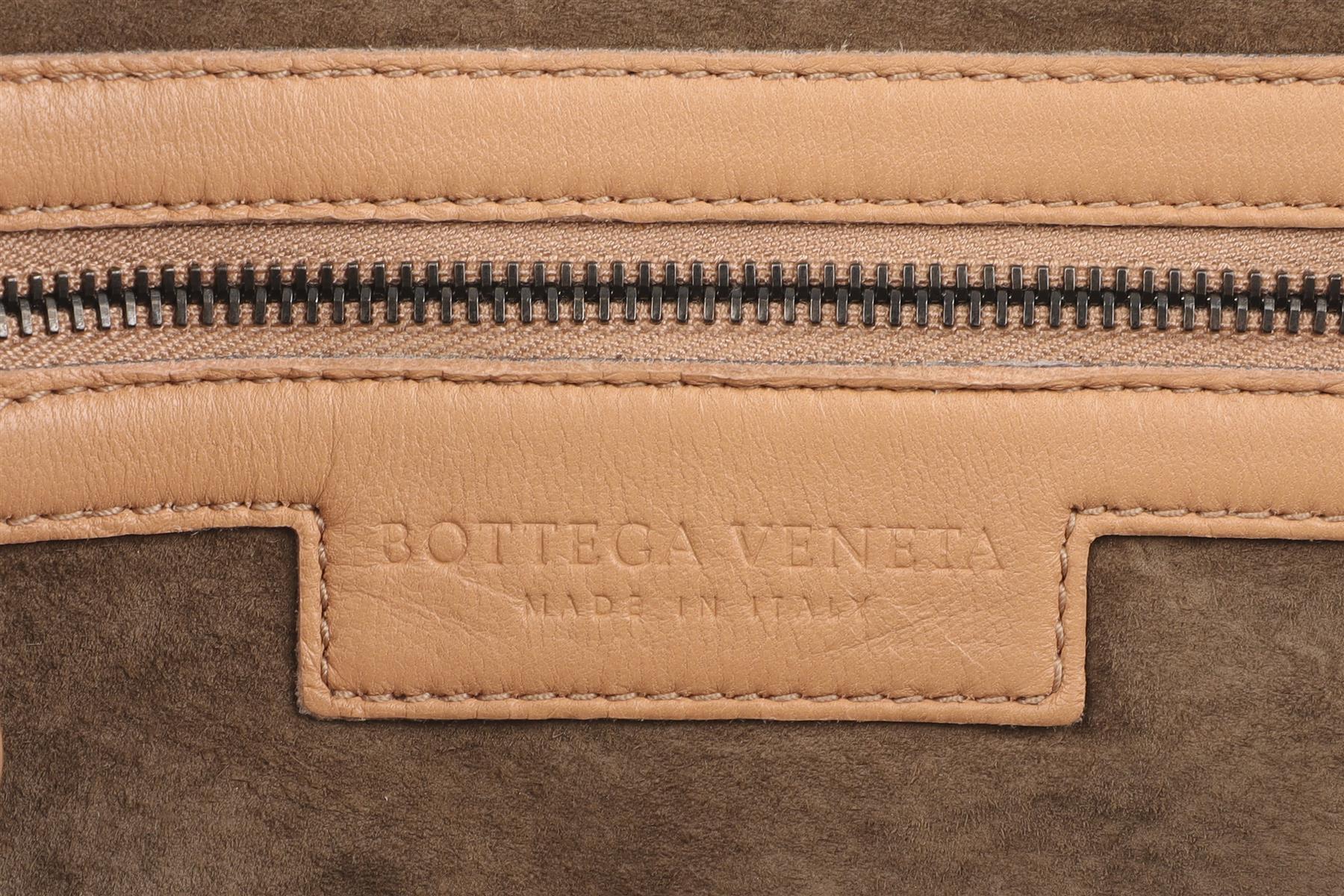 BOTTEGA VENETA BEIGE NODINI INTRECCIATO LEATHER SHOULDER BAG