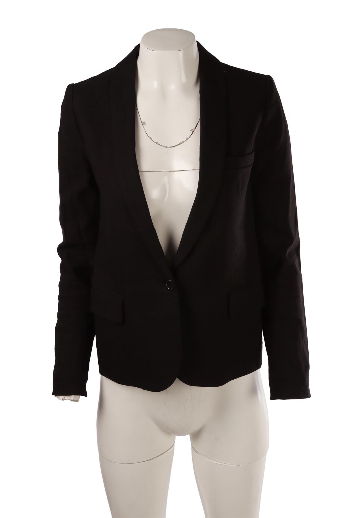 ÉTOILE BLACK LINEN BLAZER