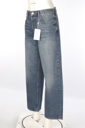 ANINE BING BLUE DENIM HIGH RISE WIDE LEG JEANS W29 UK 10-12