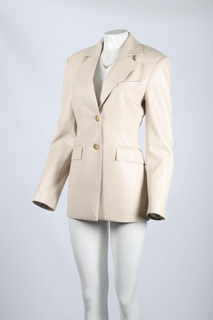 NANUSHKA FAUX LEATHER BLAZER SMALL