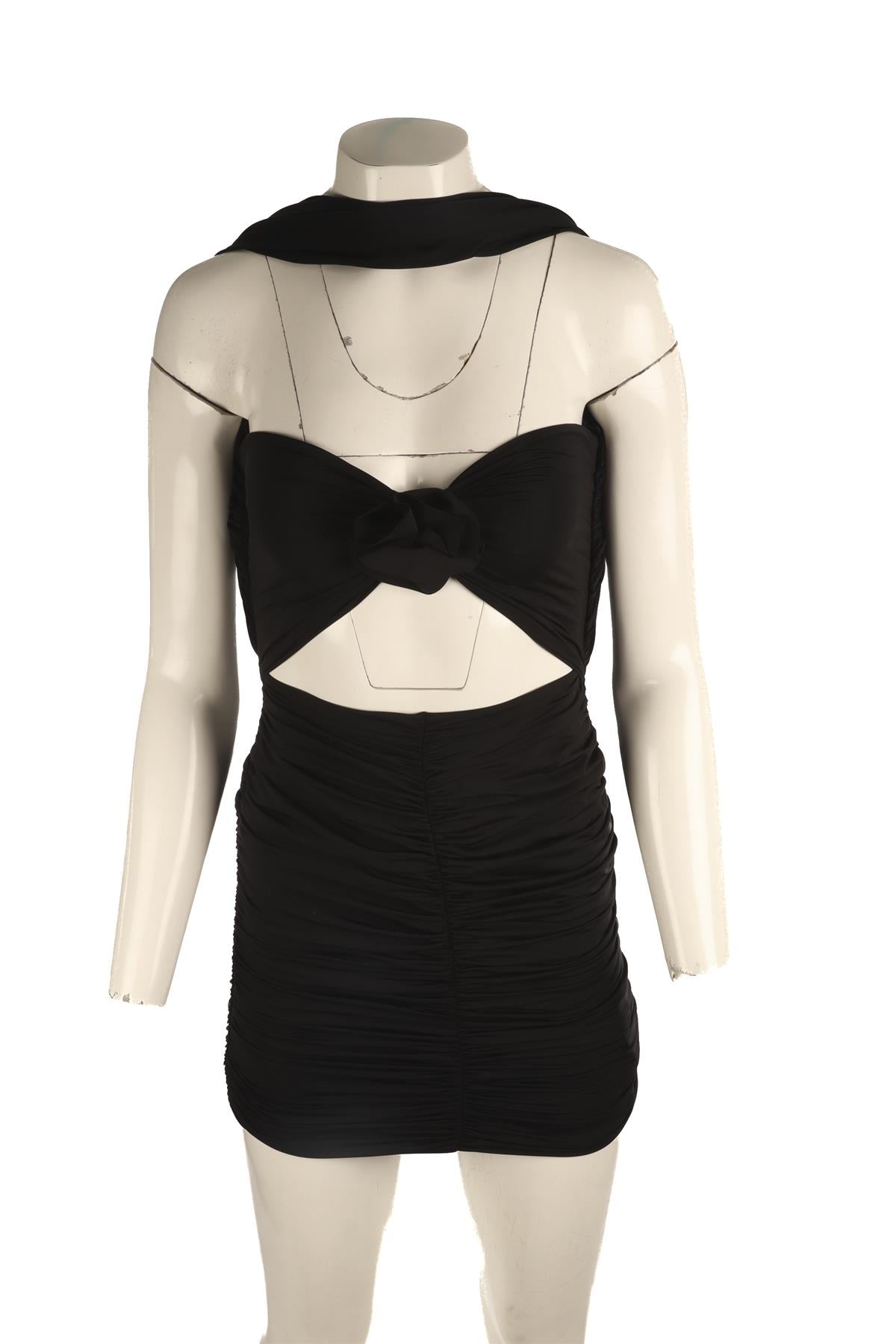 MAYGEL CORONEL BLACK JERSEY MINI DRESS ONE SIZE
