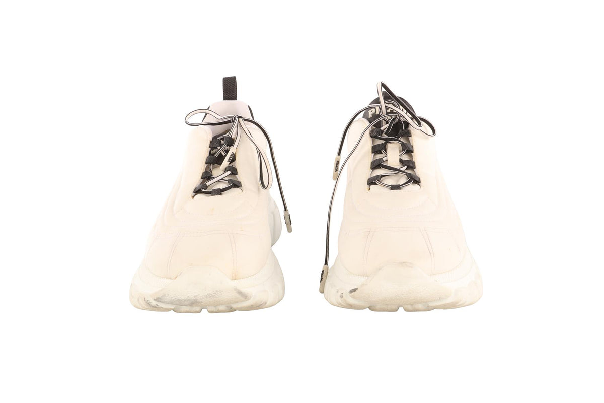 PRADA WHITE RUSH RE-NYLON SNEAKERS EU 38 UK 5