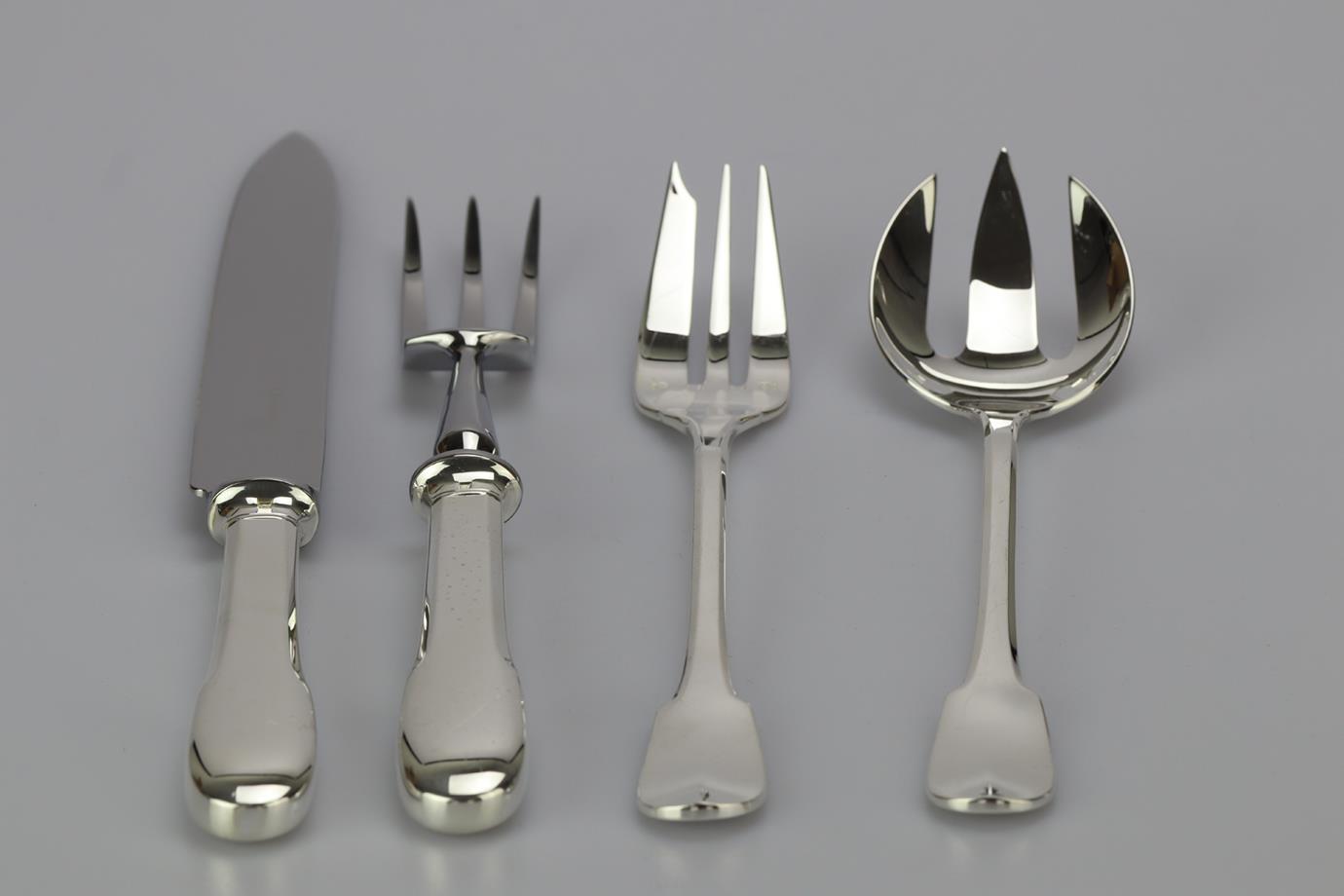 CHRISTOFLE SILVER PLATED STAINLESS STEEL CUTLERY SET