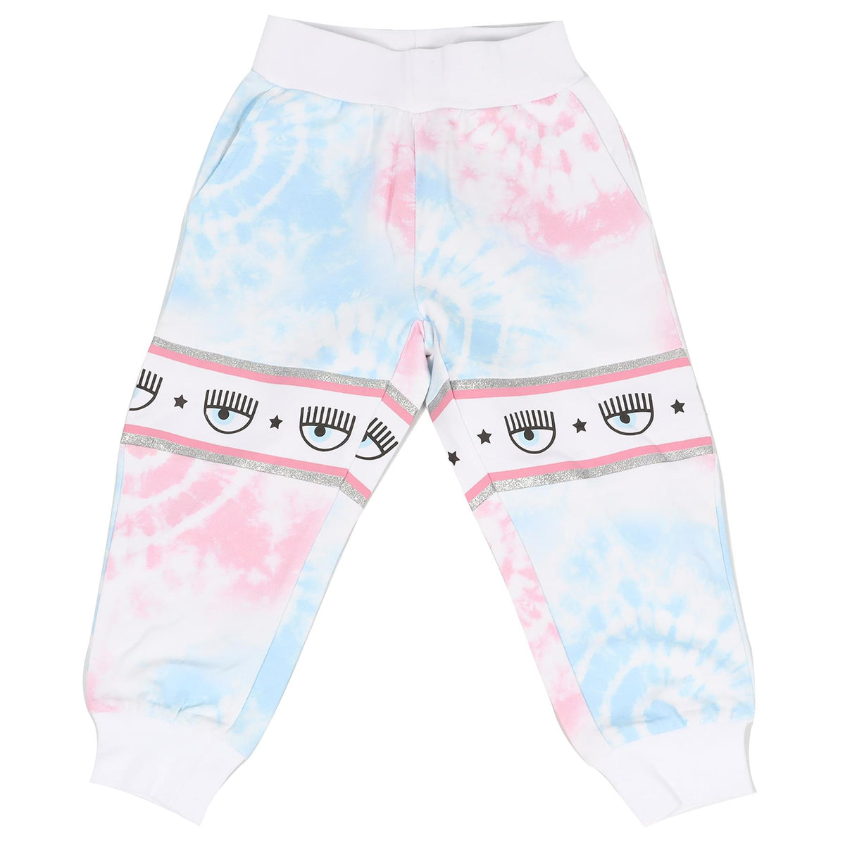 CHIARA FERRAGNI MULTICOLOURED KIDS GIRLS COTTON PANTS 2 YEARS