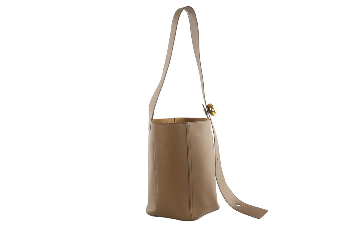 LOEWE BROWN PEBBLE MEDIUM LEATHER SHOULDER BAG