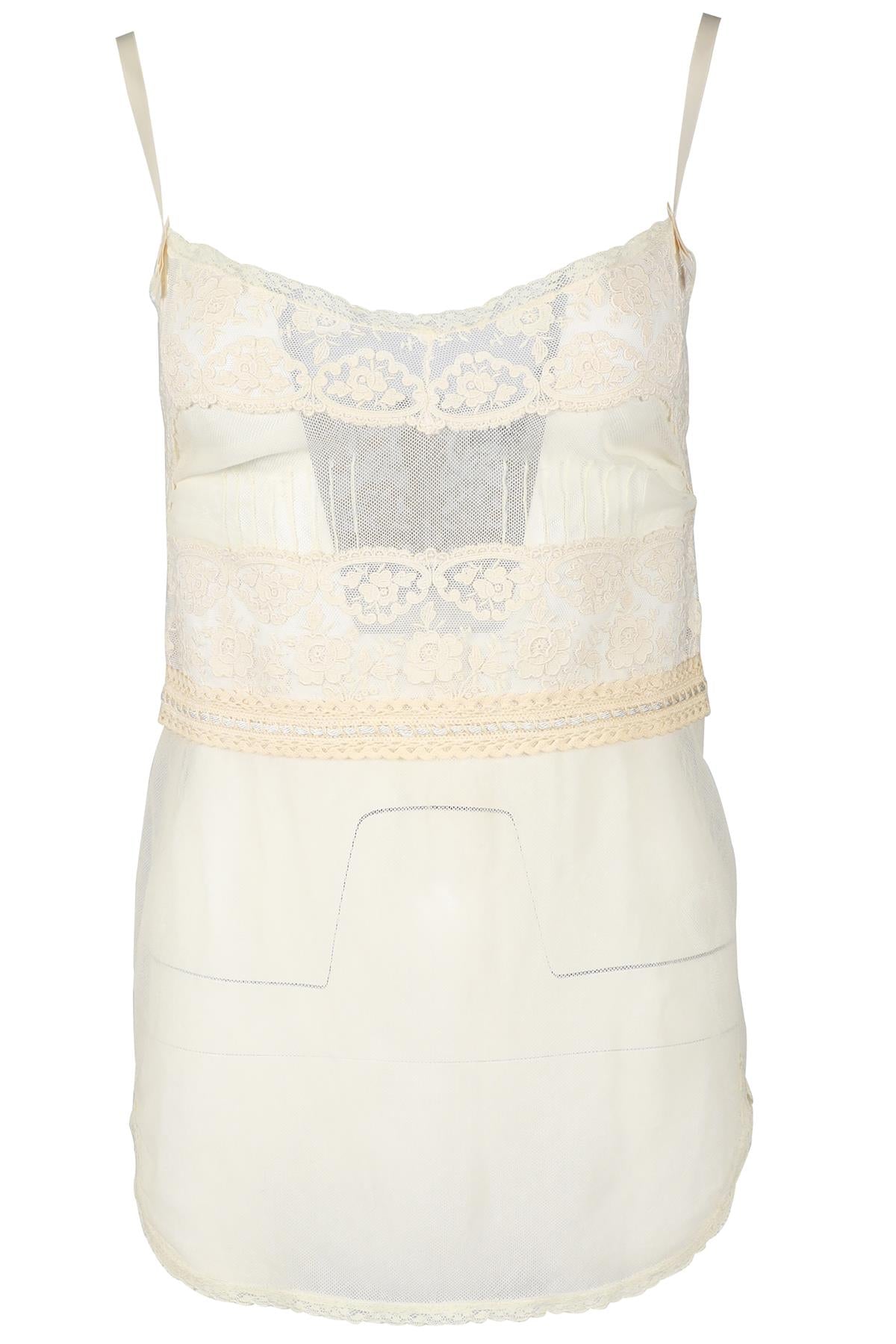 DOLCE & GABBANA CREAM MESH TOP IT 42 UK 10
