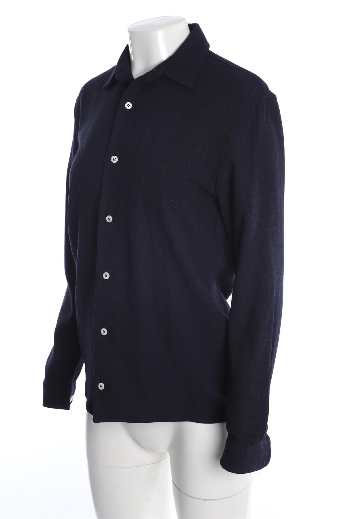 SEFR BLUE MEN'S WOOL SHIRT XSMALL