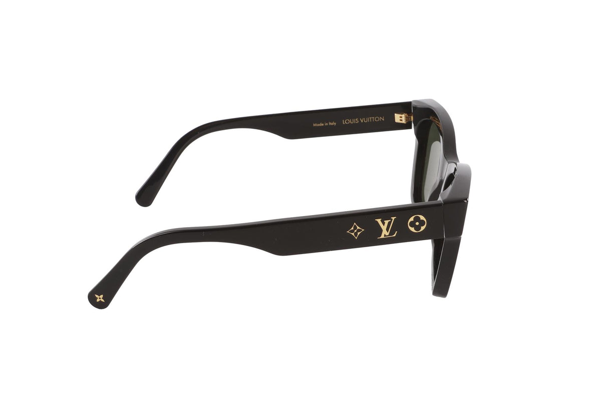 LOUIS VUITTON BLACK SQUARE FRAME ACETATE SUNGLASSES
