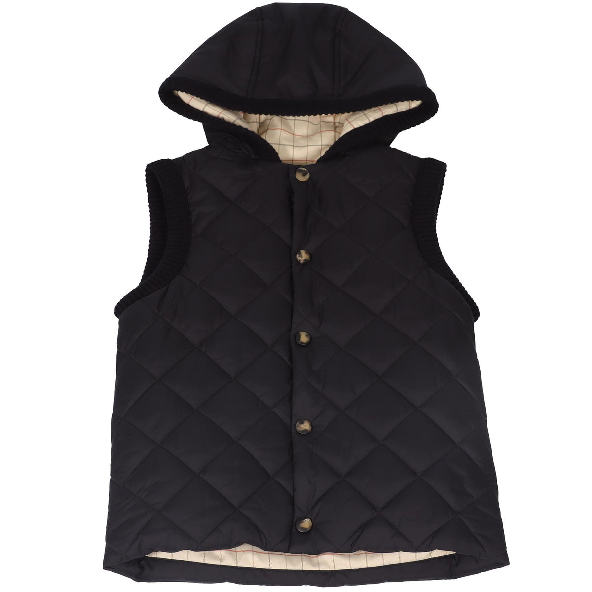 LORO PIANA BLACK KIDS BOYS GILET 8 YEARS